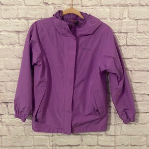 Marmot girls’ lavender hooded performance jacket